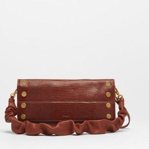 Hammitt Ryan Clutch | Redwood Lizard/Brushed Gold